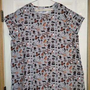 Vera Bradley Short Sleeve Night Shirt  "Dog Show" Print /  Size XXL